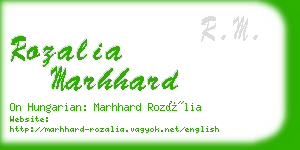 rozalia marhhard business card